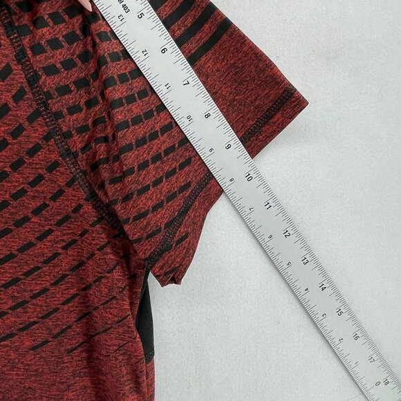 Boombah Shirt Men's Sz M Red Black Heather Crew Neck Casual Active Stretch - Picture 5 of 8